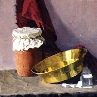 Still Life with a Copper Bowl and a Jar