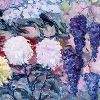 Chrysanthemus and Grapes