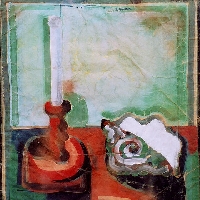 Still Life with Candle and Shell