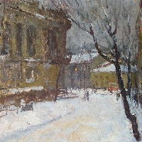 Wintertime in Odessa at Dusk