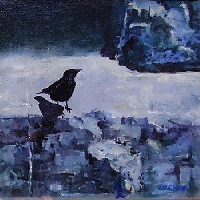 Blackbird on a Temple Step