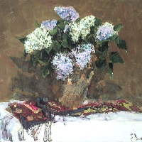 Lilacs with Oriental Kerchief
