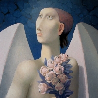 Angel With Roses