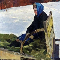 Woman in Sleigh