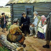 Lenin With Villagers