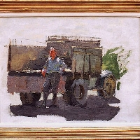 Study of a Man and a Lorry