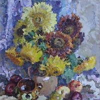 Sunflowers and Fruits